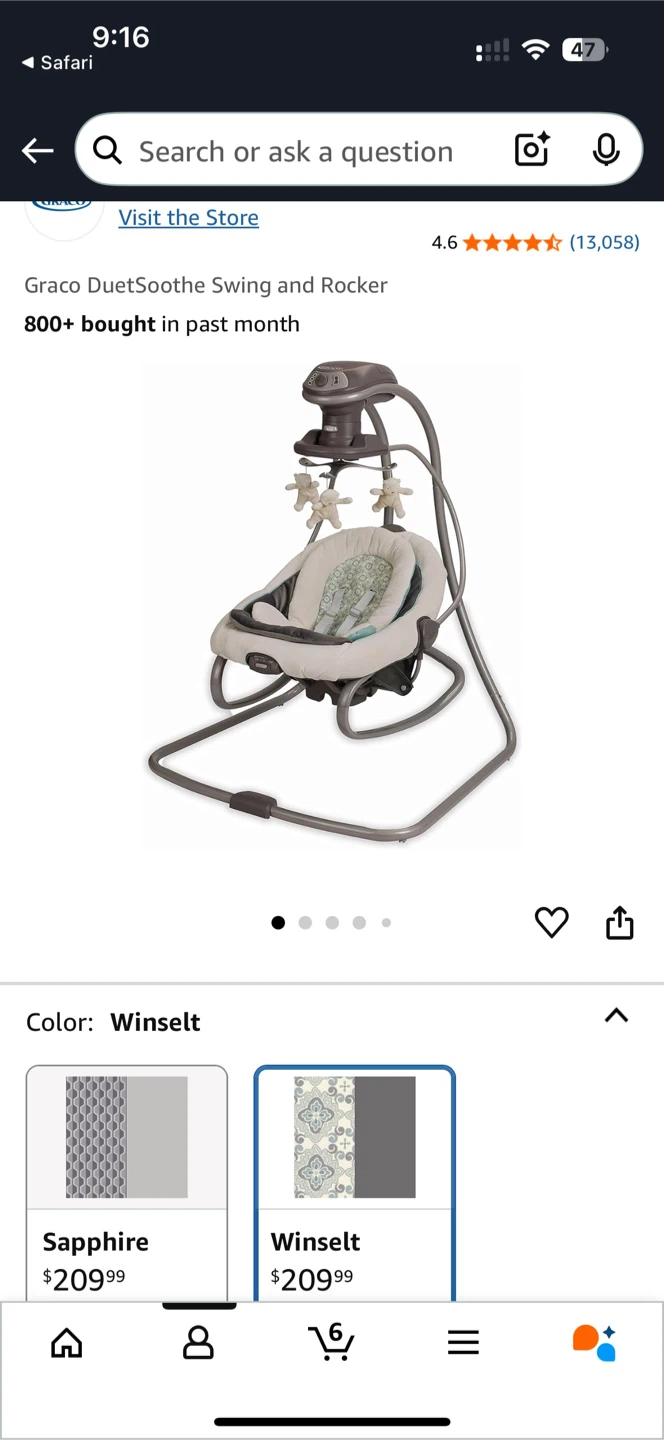 Graco DuetSoothe Swing and Rocker Winselt