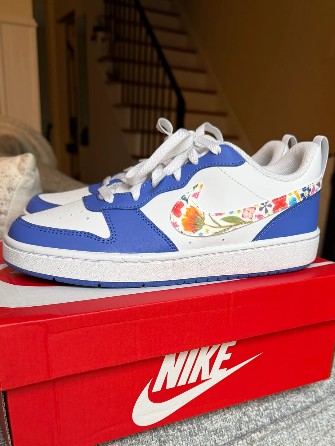 New Nike Court Borough Low FL (GS) - Size 6.5Y
