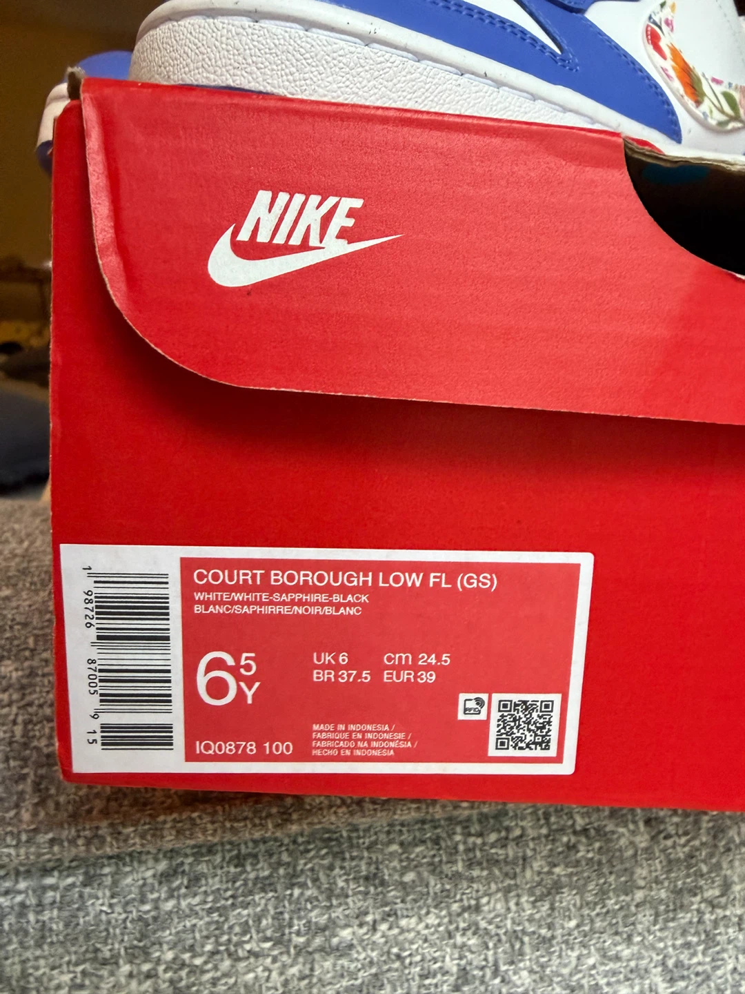 New Nike Court Borough Low FL (GS) - Size 6.5Y - photo 5