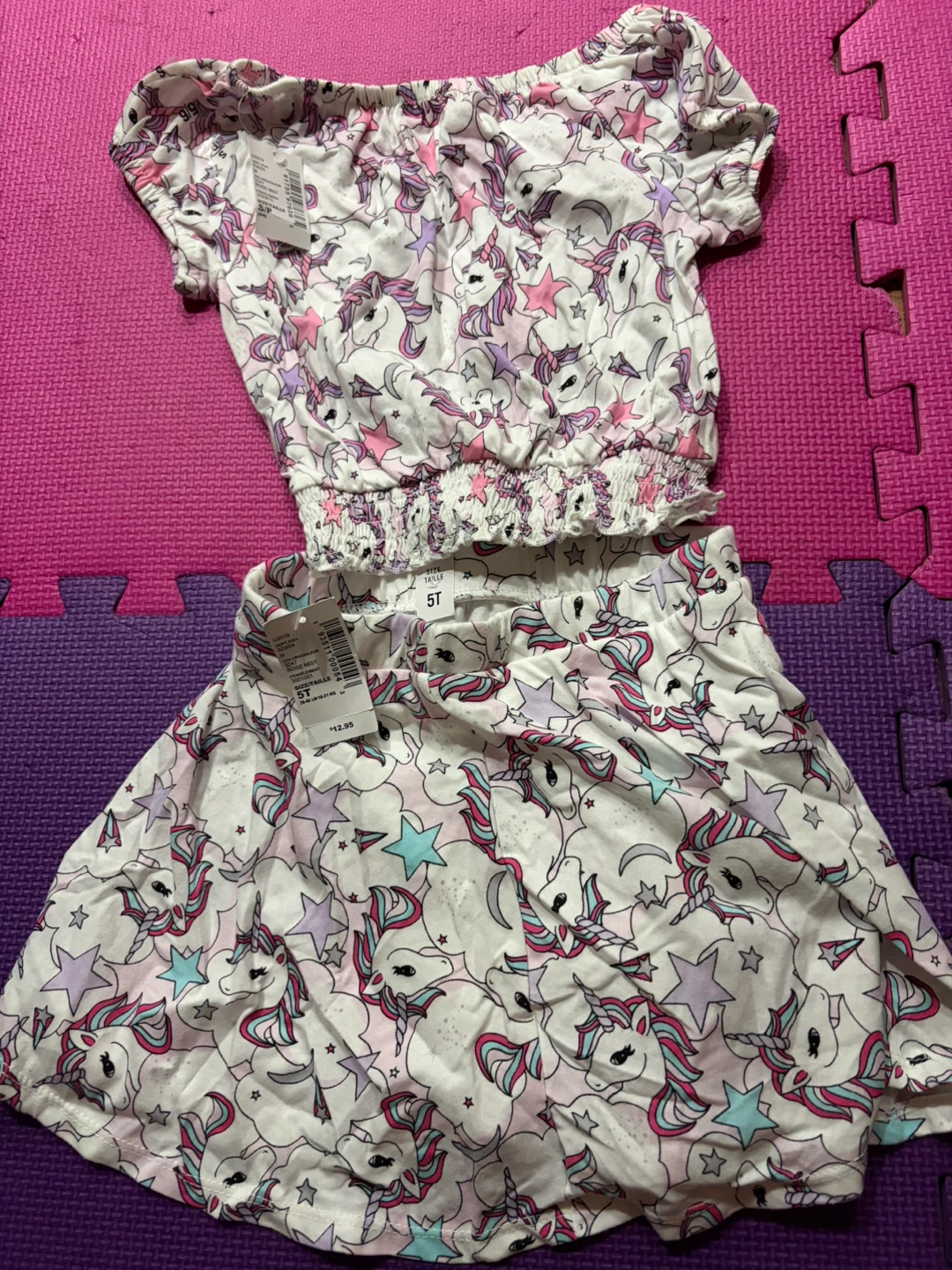 Unicorn Print Two-Piece Outfit ~ Size 5T
