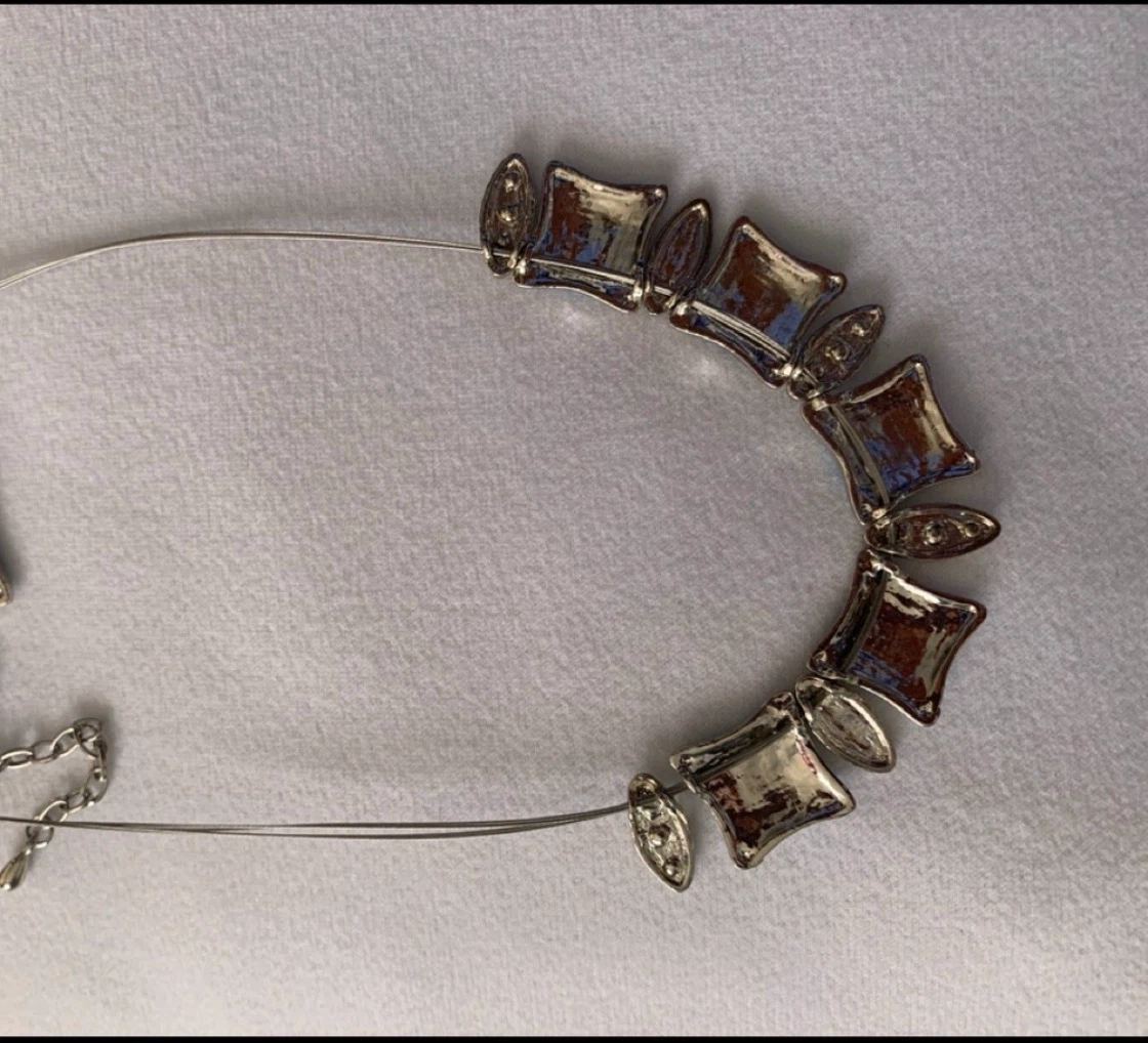 Blue Fashion Jewelry Necklace and Earring Set - photo 4