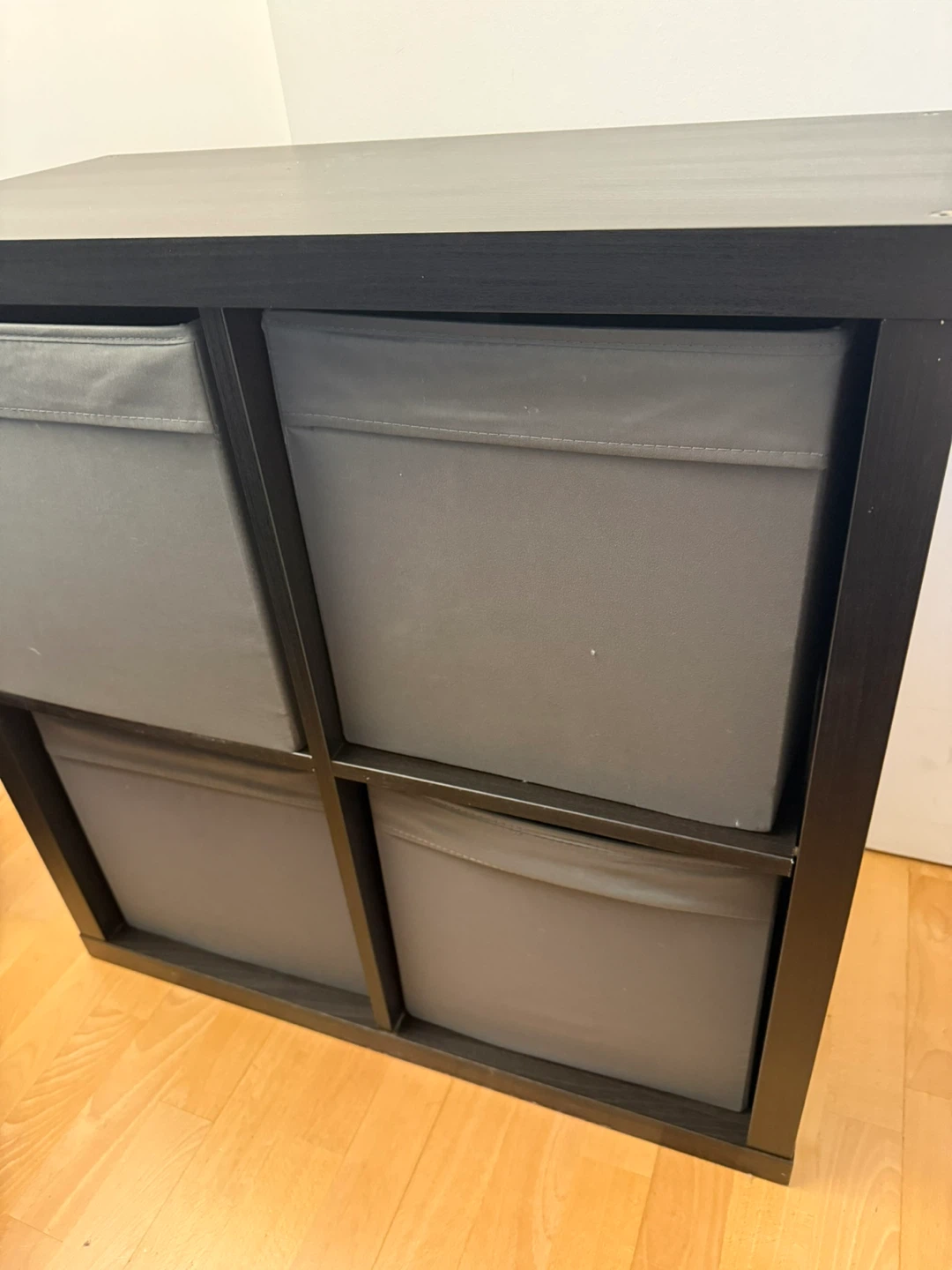 IKEA KALLAX Shelving Unit with 4 Storage Bins