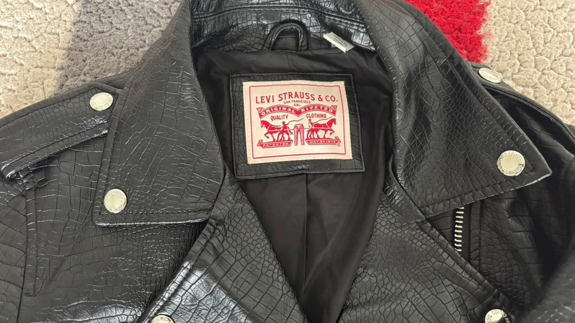 Levi's Black Faux Leather Moto Jacket - photo 2