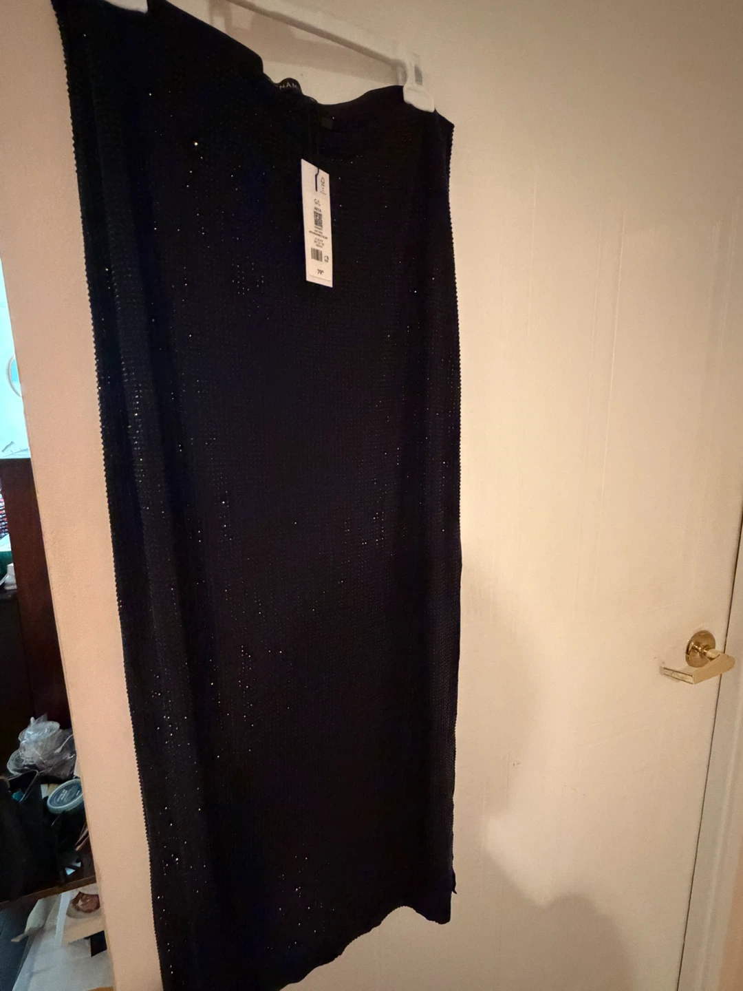 Dynamite Black Beaded Maxi Skirt