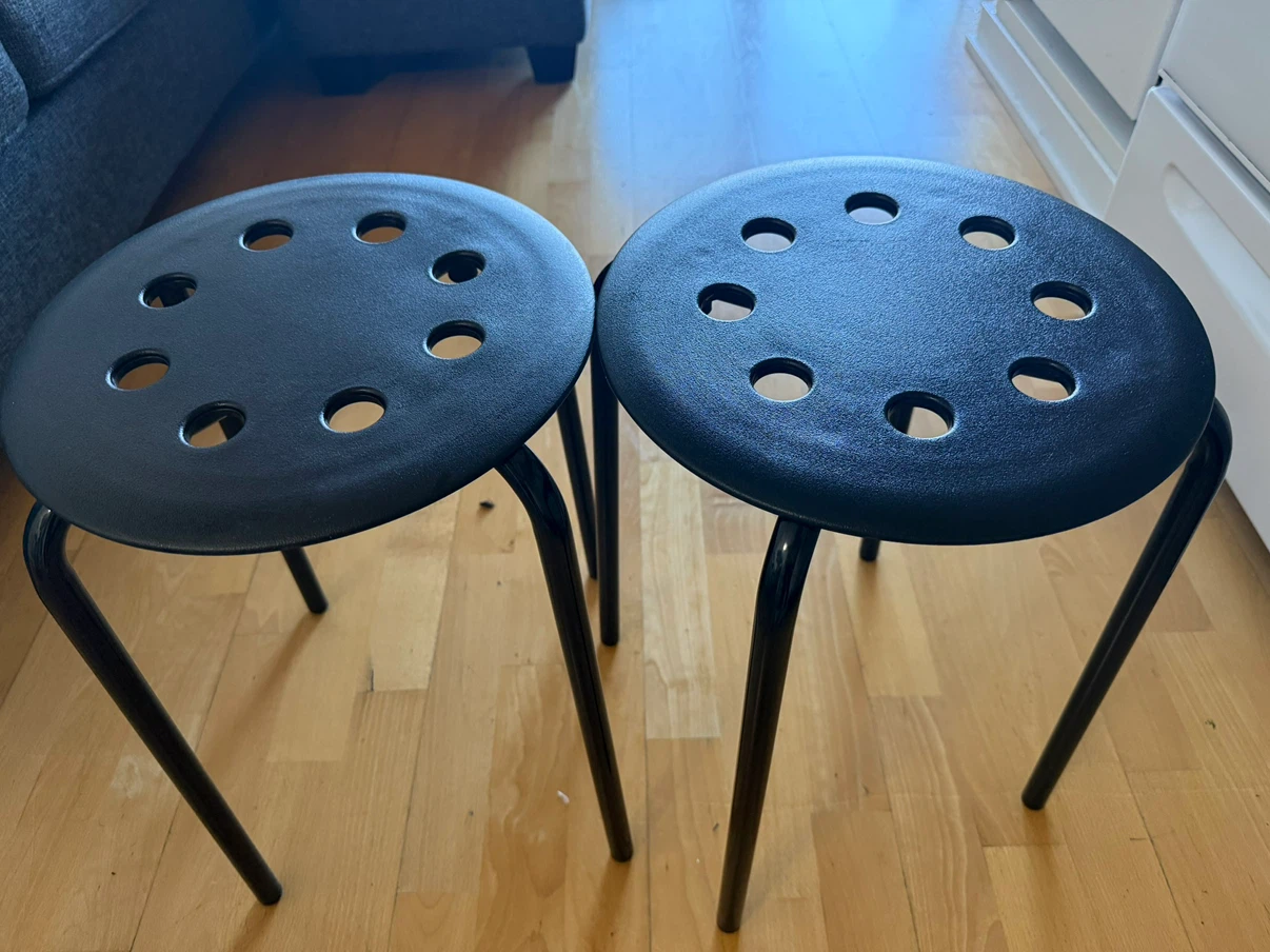Set of Two IKEA Marius Stools