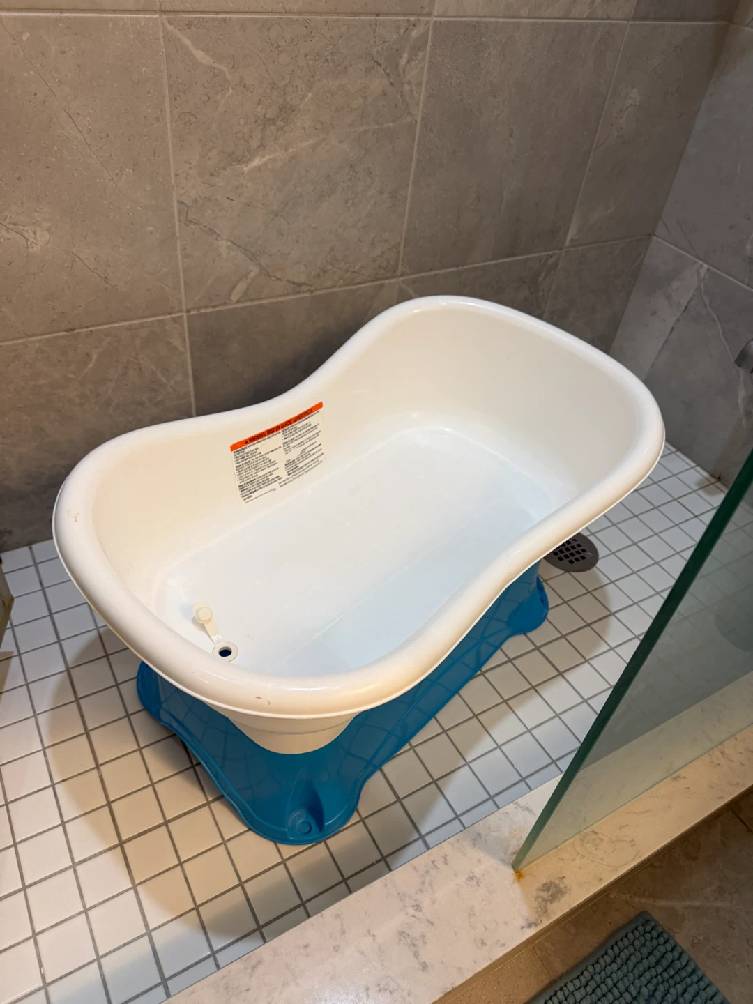 Baby Bathtub White and Blue