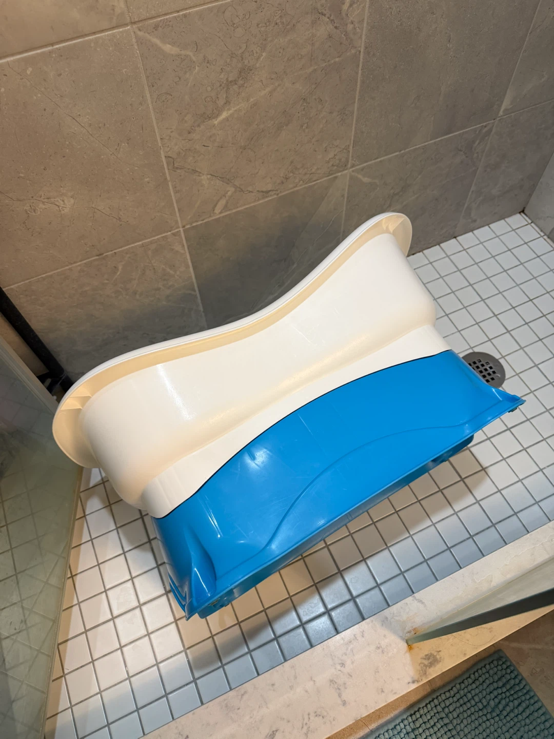 Baby Bathtub White and Blue - photo 2