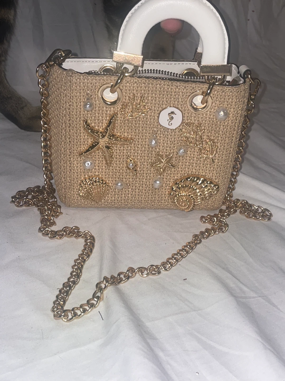 ALDO Woven Seashell Handbag