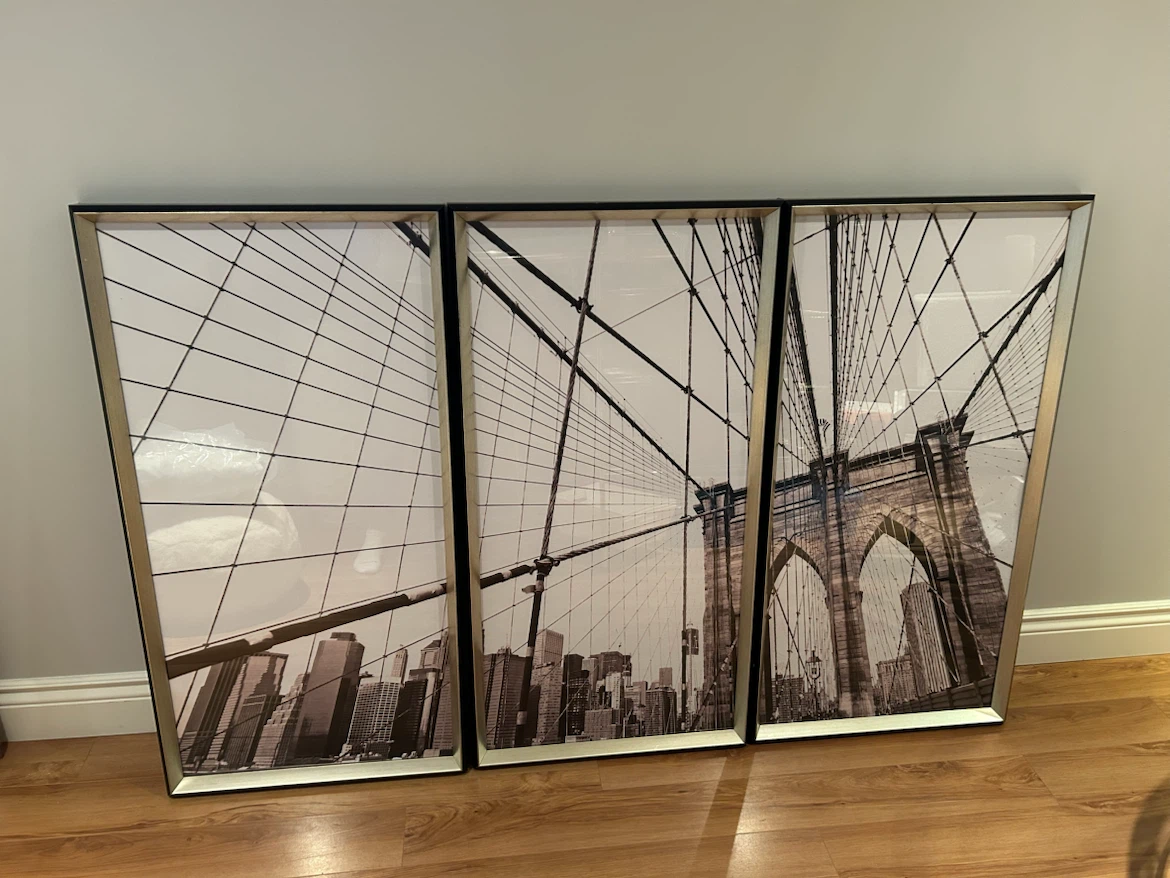 Three-Piece Brooklyn Bridge Wall Art Set