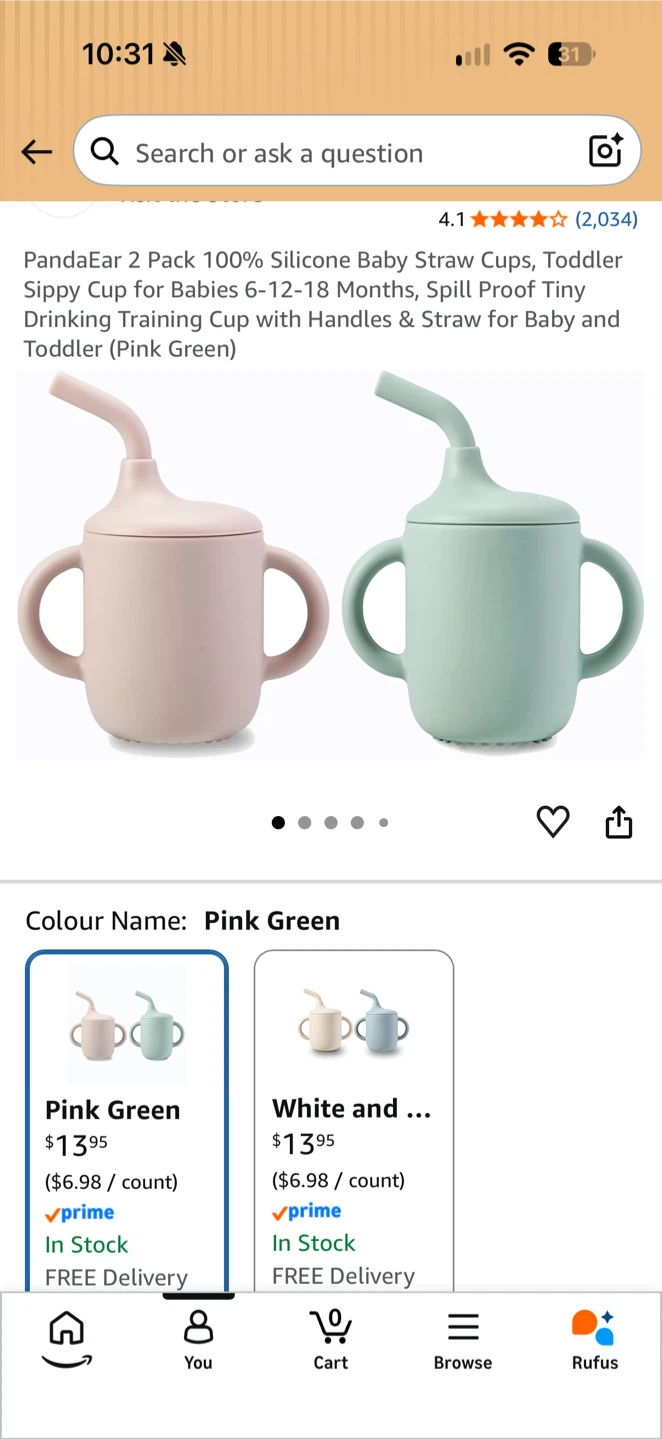 PandaEar Silicone Baby Straw Cups (4p) - photo 2