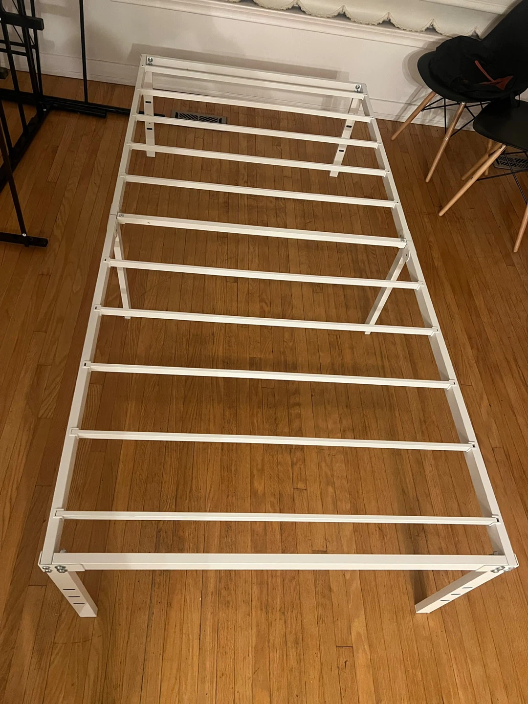 White Metal Twin Bed Frame