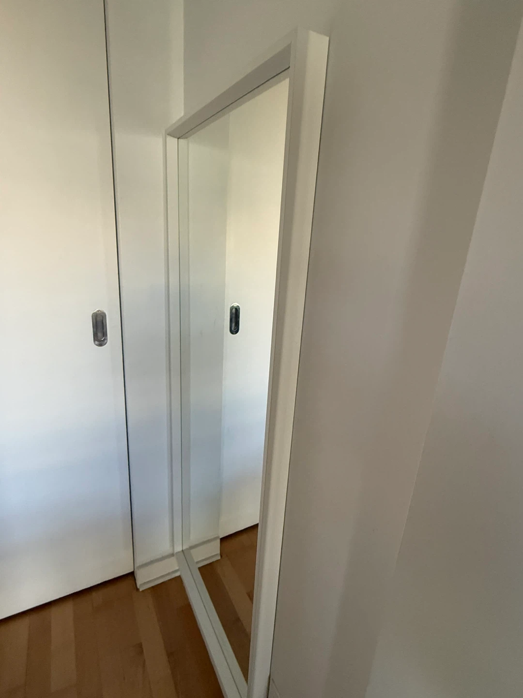 White Framed Full Length Wall Mirror - photo 2