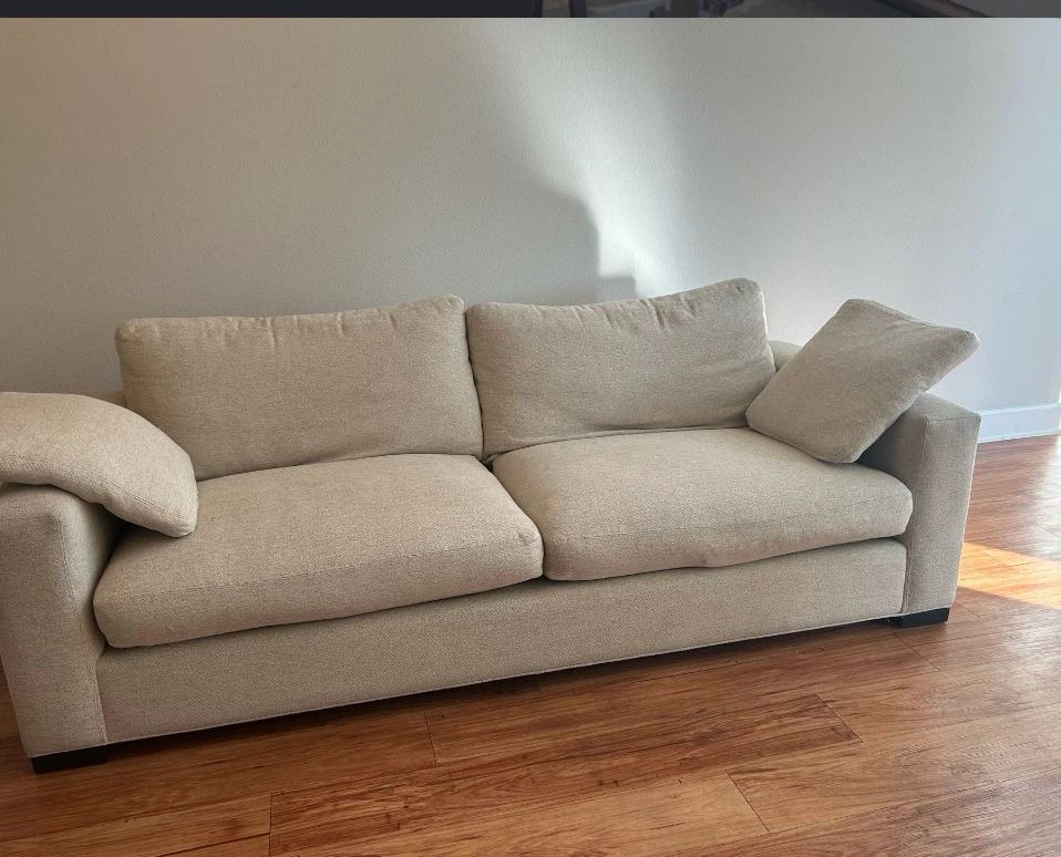 Beige Two-Seater Sofa