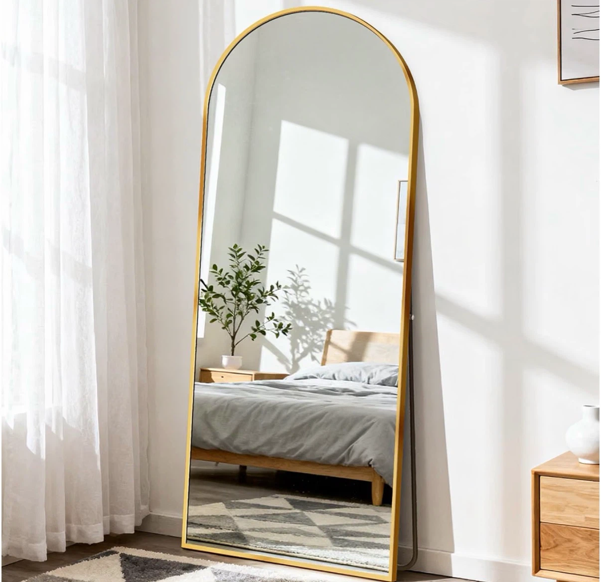 Arched Full-Length Floor Mirror
