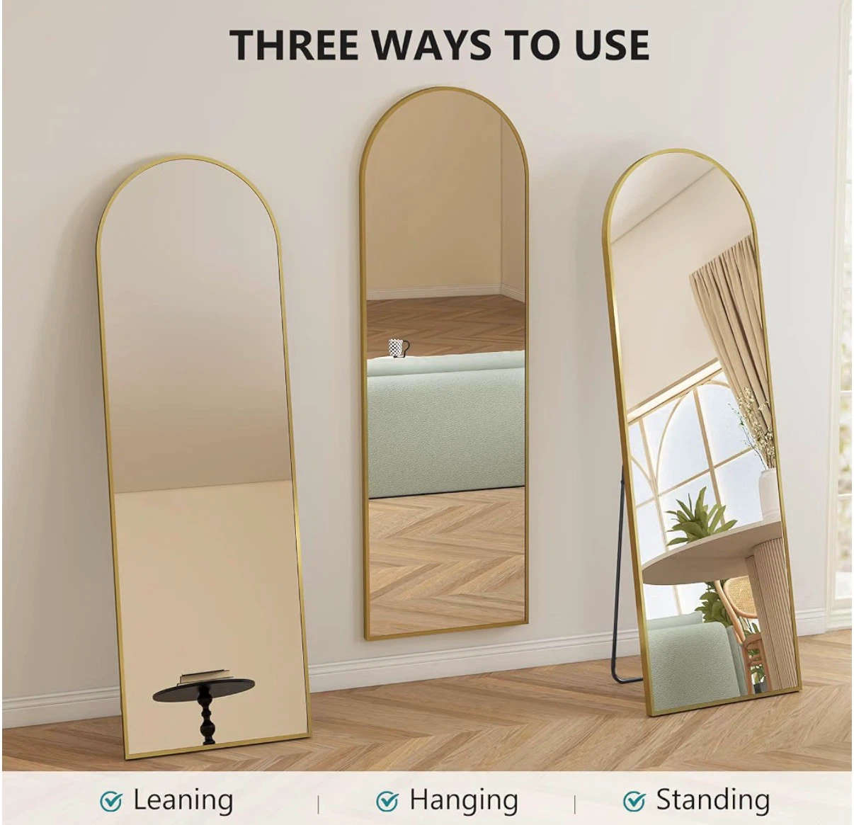 Arched Full-Length Floor Mirror - photo 2