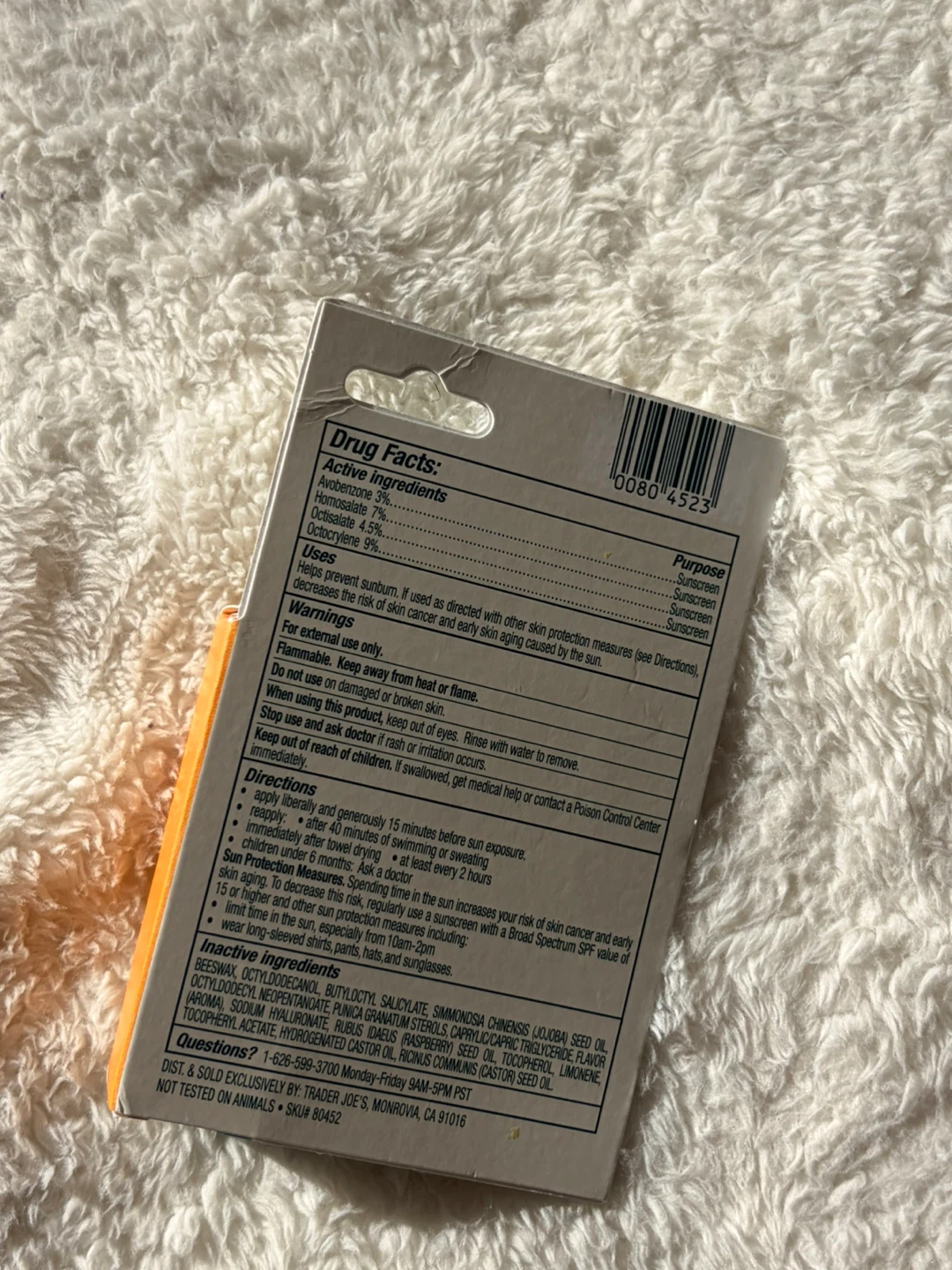 Unopened Trader Joe's Sunscreen Lip Balm SPF 30 - photo 2