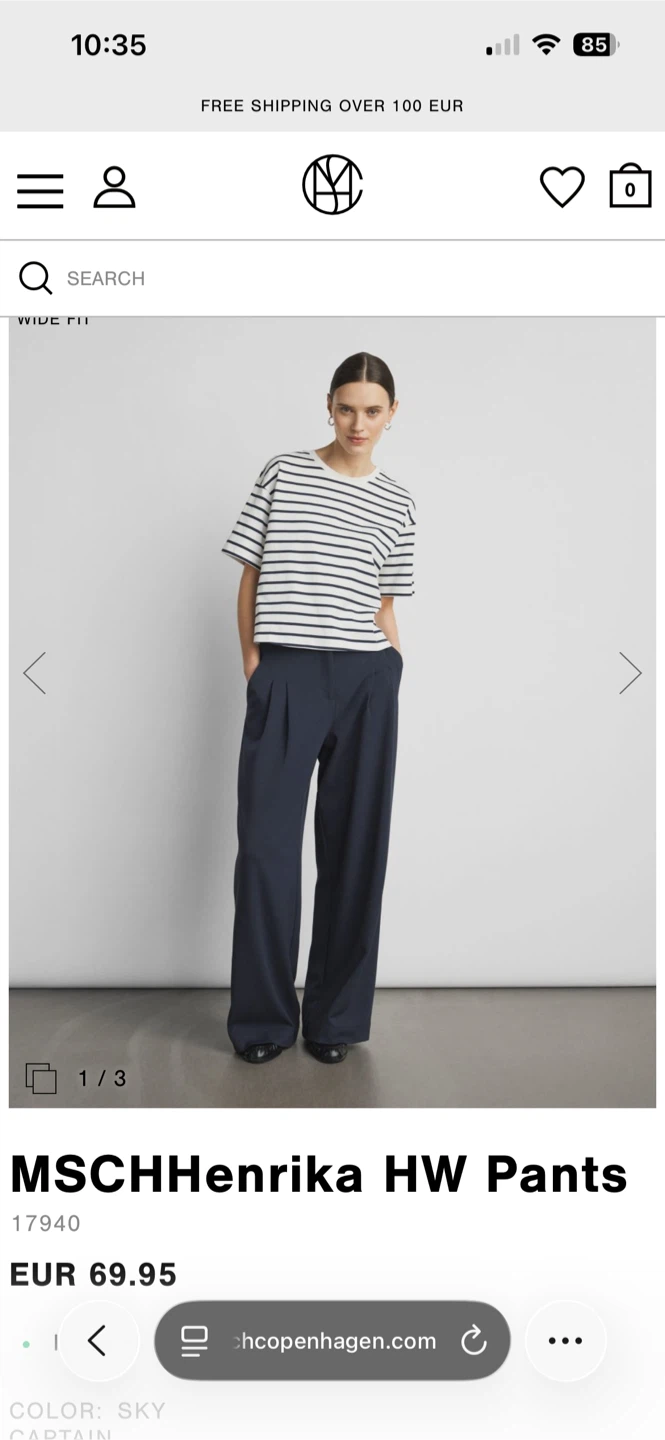MSCH Copenhagen high waisted wide leg pants - photo 3