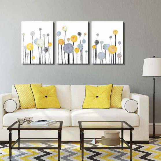Set of 3 Modern Canvas Wall Art