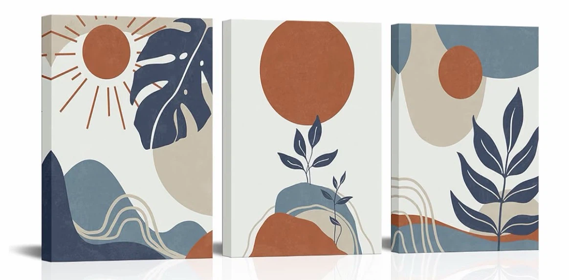 Set of 3 Modern Canvas Wall Art - photo 2