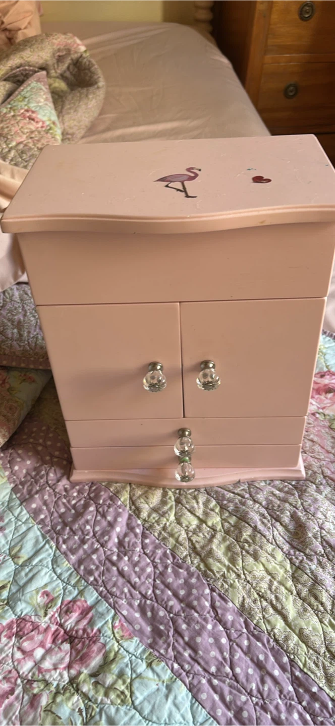 Pink Flamingo Jewelry Box