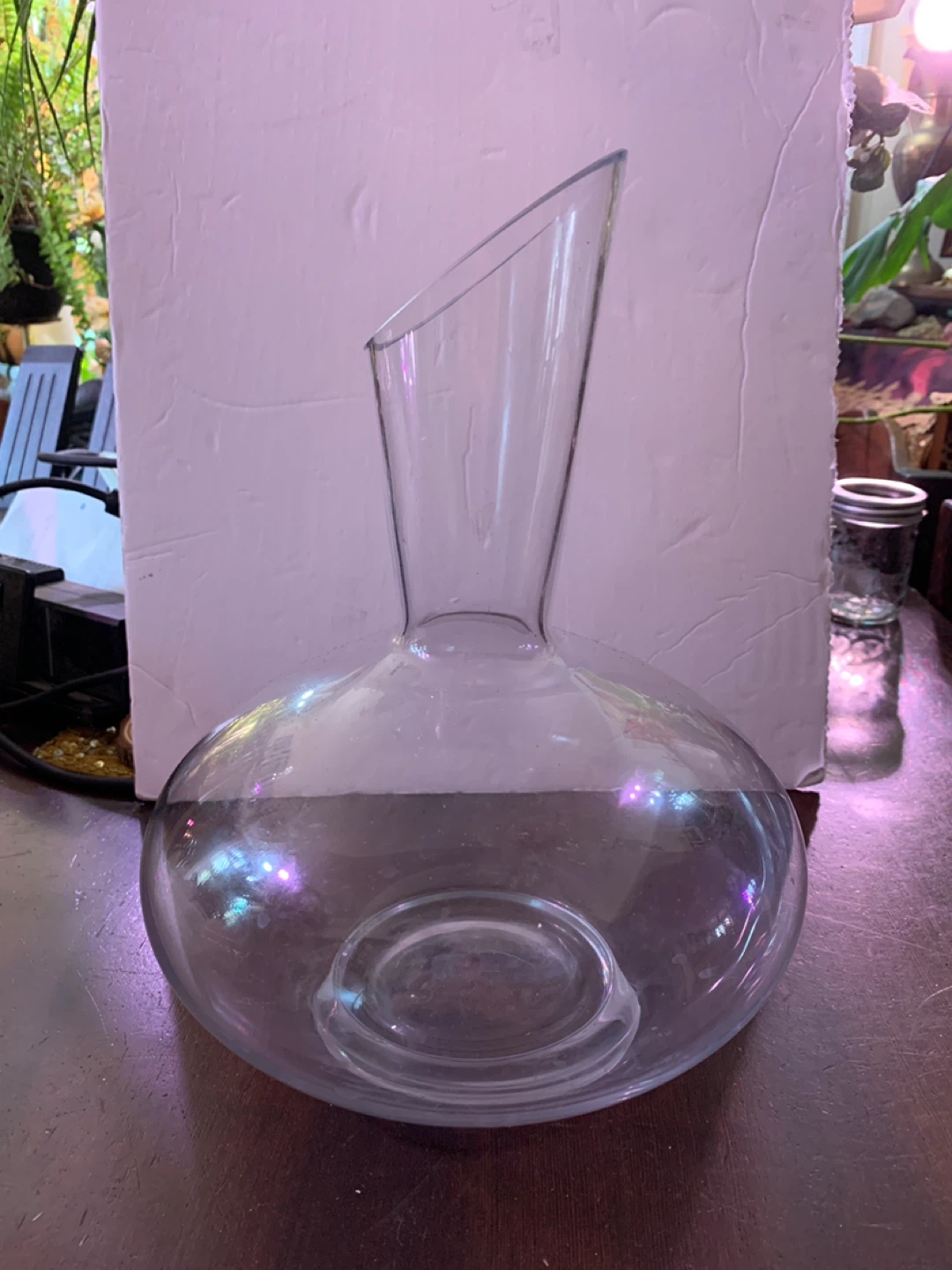 Glass Wine Decanter with Slanted Spout