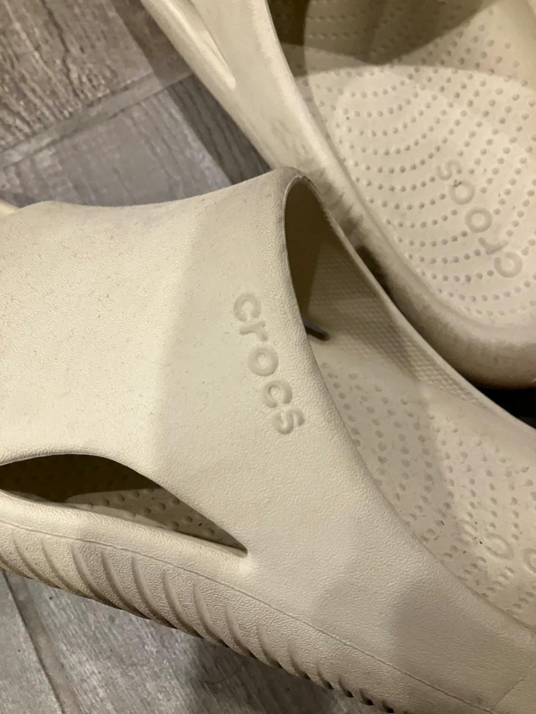 Crocs Classic Slides Off-White Size M11 - photo 2