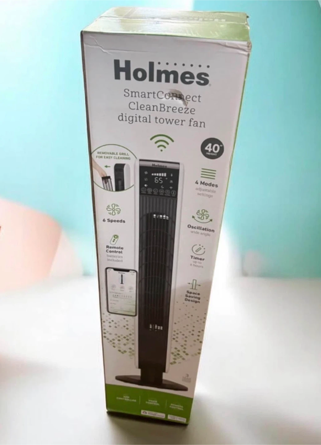 Holmes SmartConnect CleanBreeze Digital Tower Fan