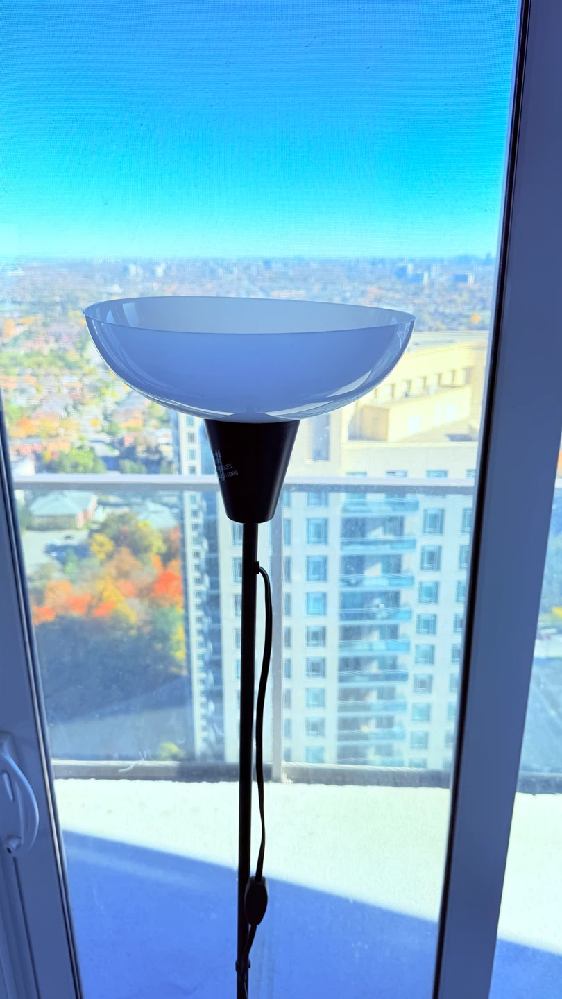 Black Floor Lamp with white bulb - photo 2
