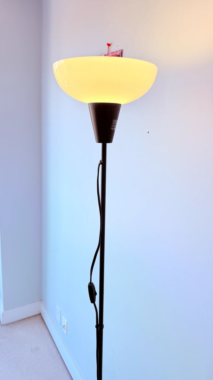 Black Floor Lamp with white bulb - photo 4