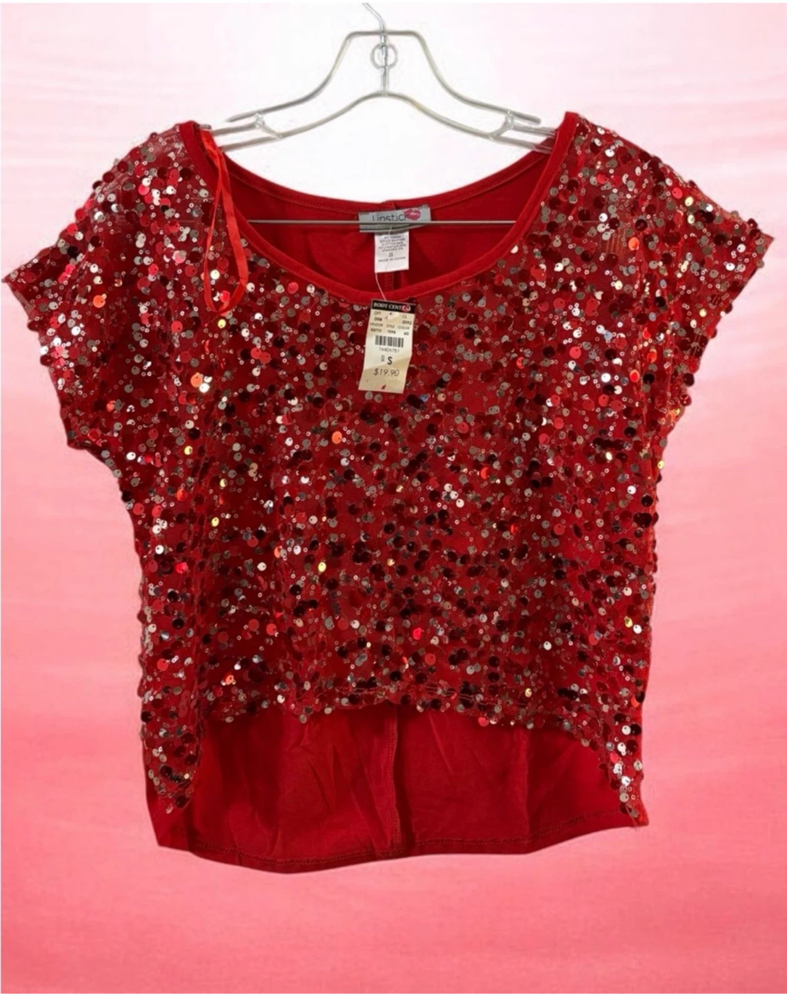 Lipstick Red Sequin Top - photo 2