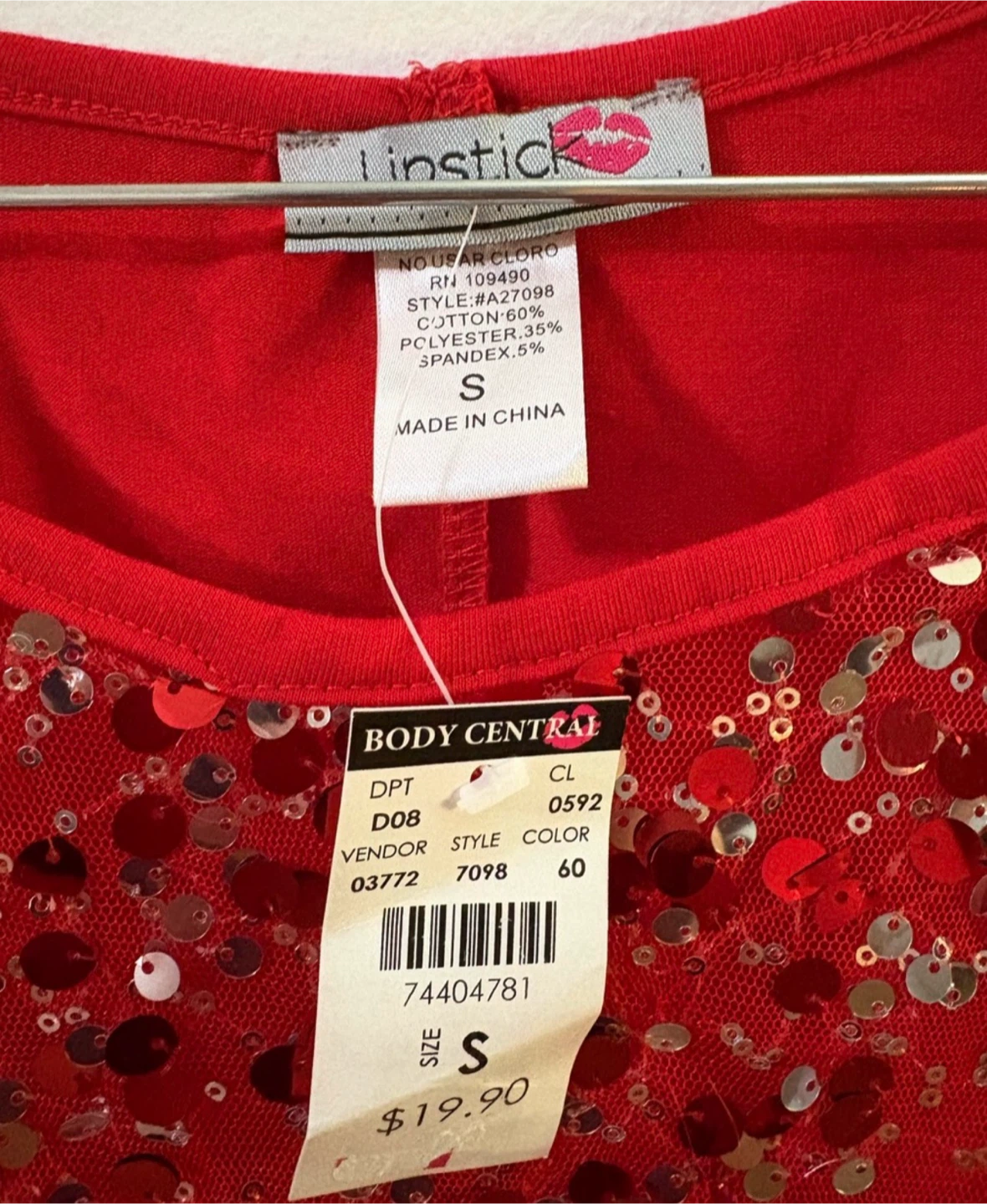 Lipstick Red Sequin Top - photo 5
