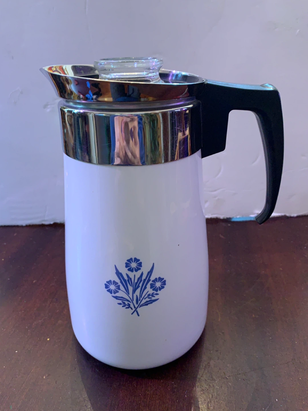 Corning Ware Blue Cornflower 9 Cup Stovetop Percolator