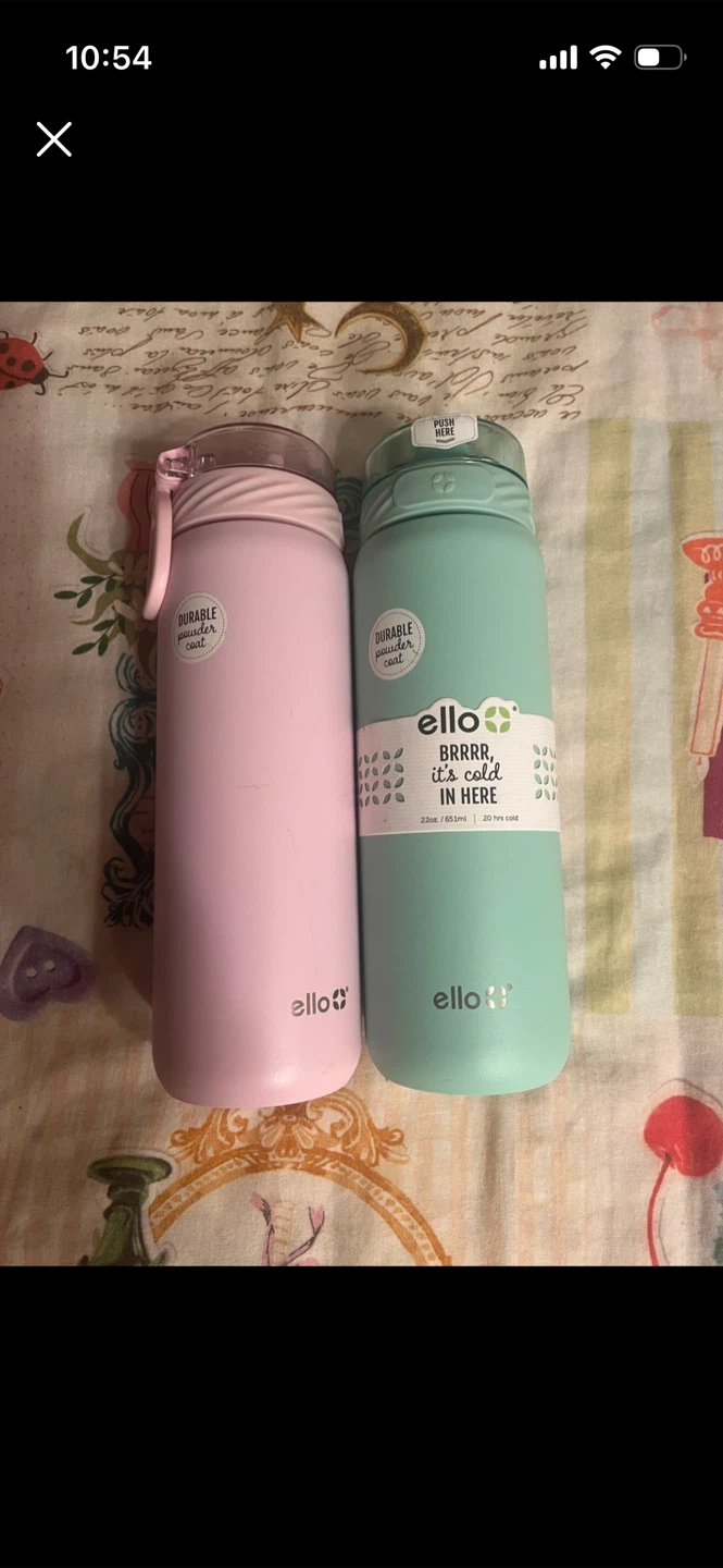 Two Ello 22oz Water Bottles