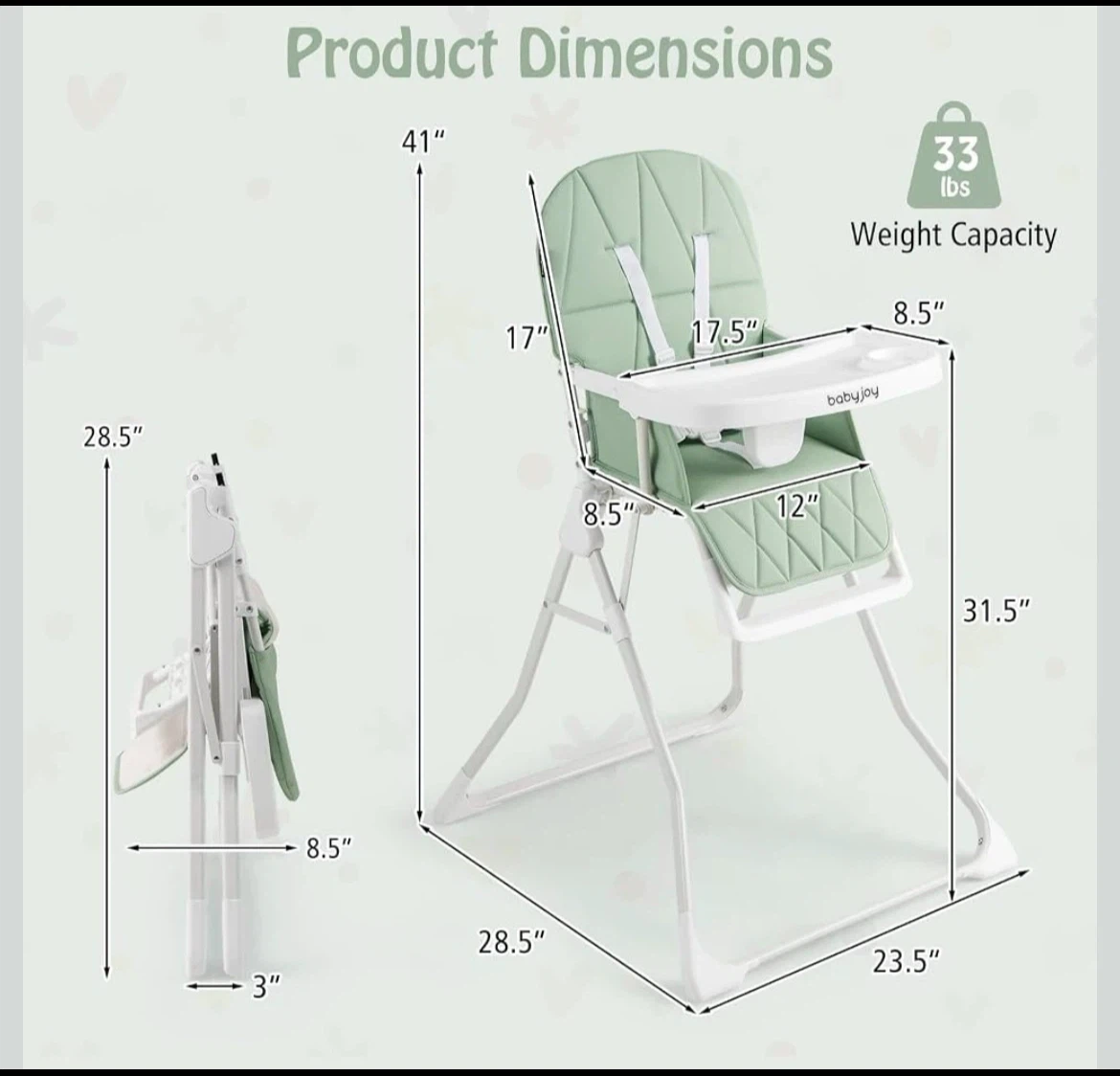 Babyjoy Foldable High Chair