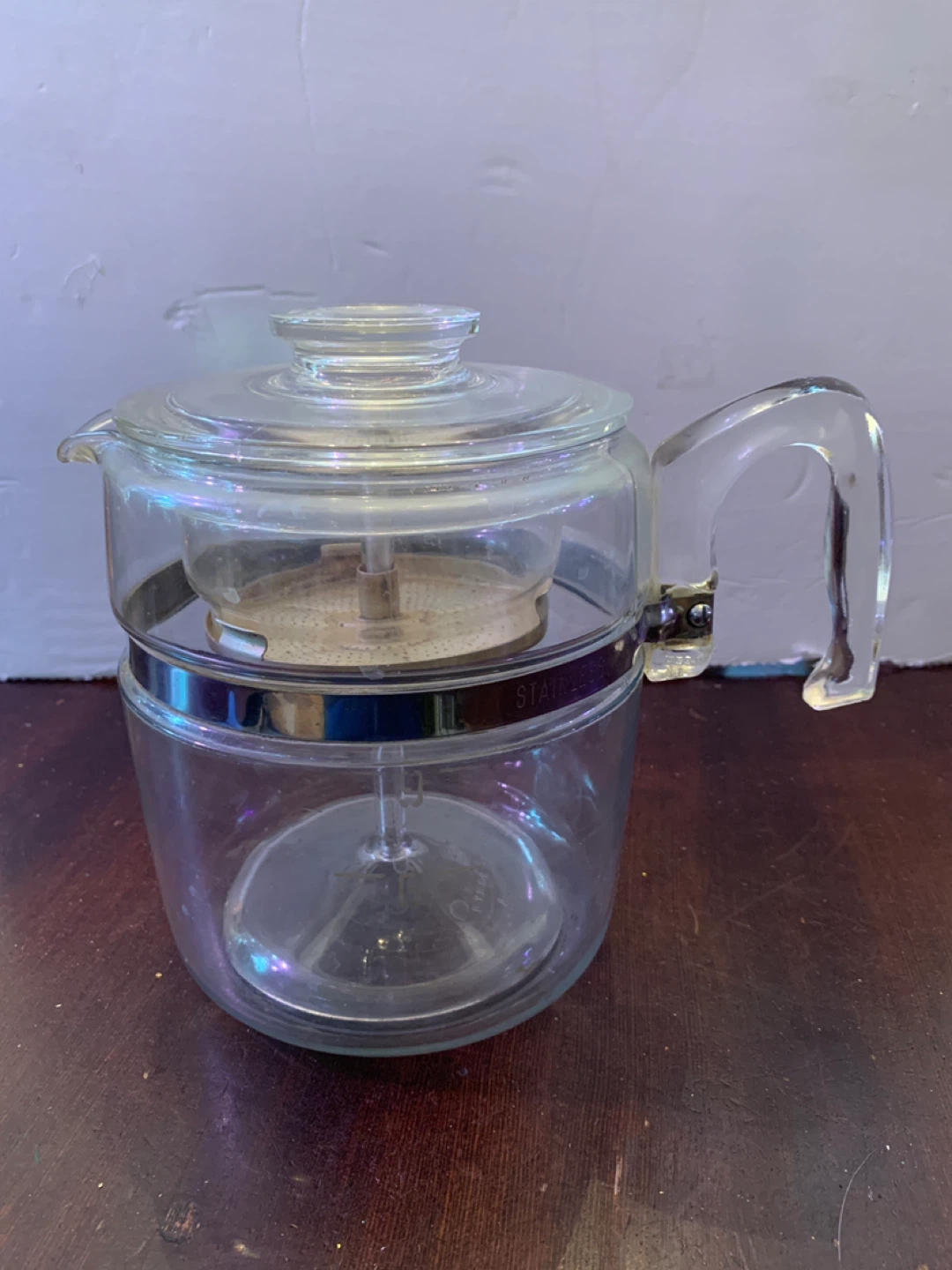 Vintage Pyrex 9-Cup Glass Coffee Percolator