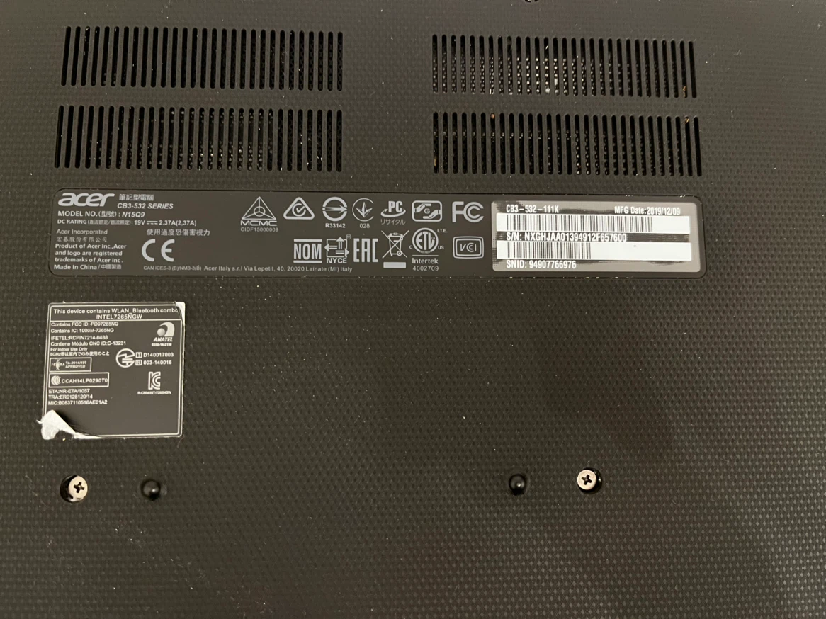 Acer Chromebook Laptop - photo 3