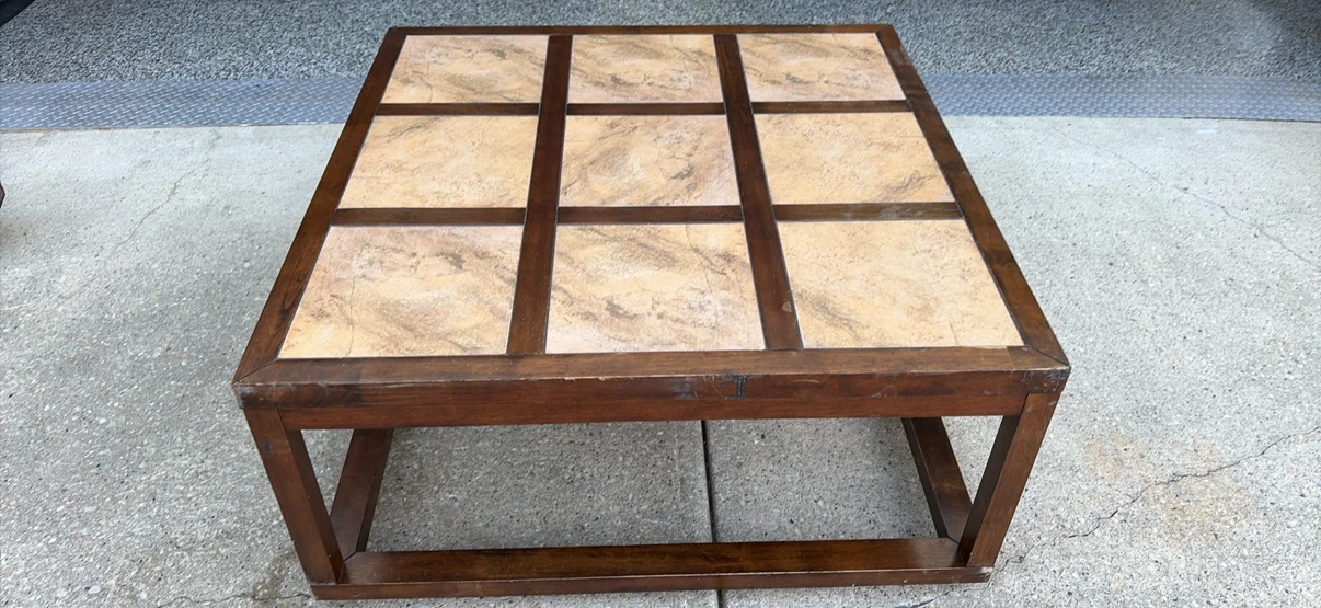 Square Tile Top Coffee Table