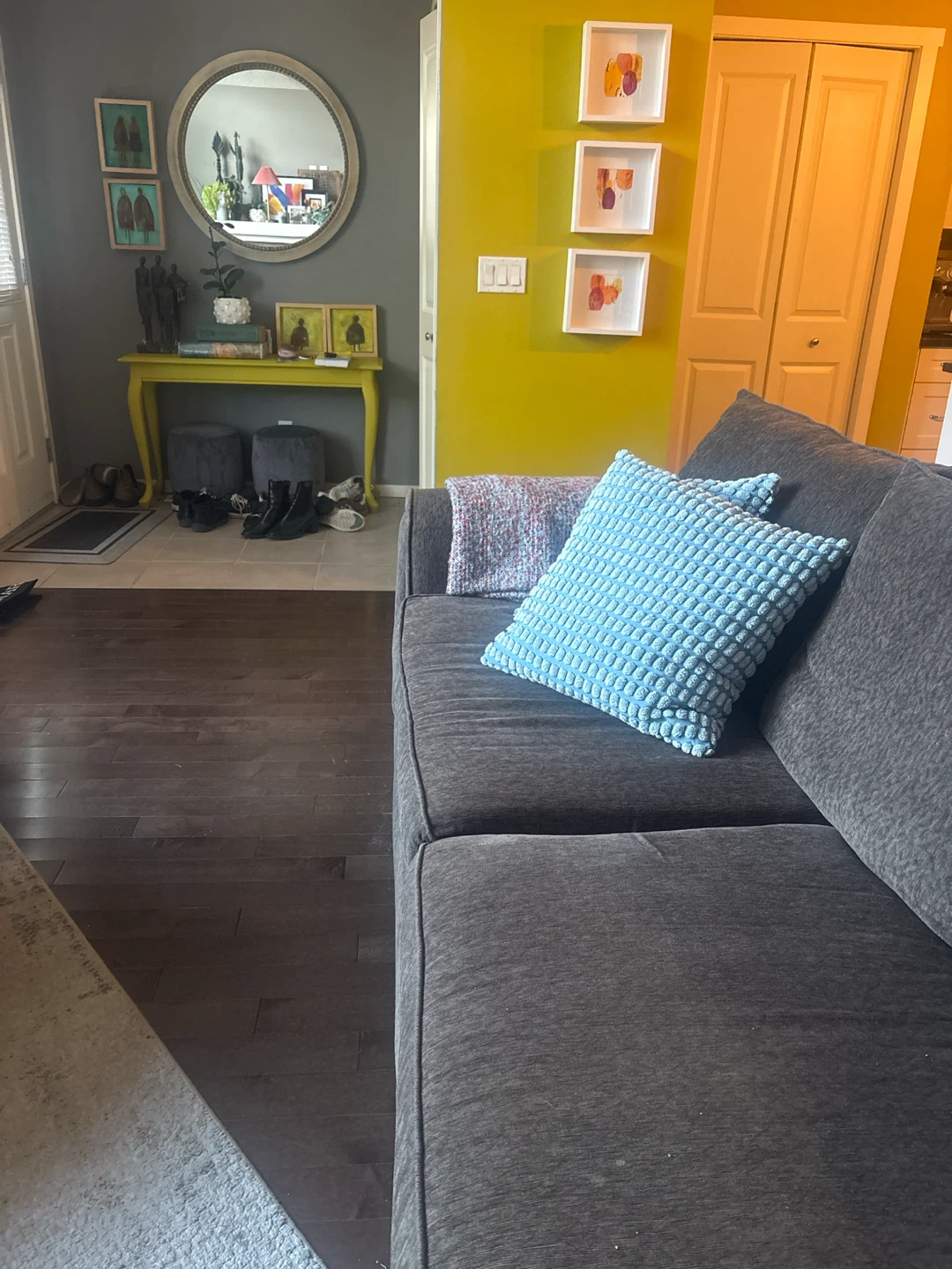 Grey Three-Seater Sofa - photo 3