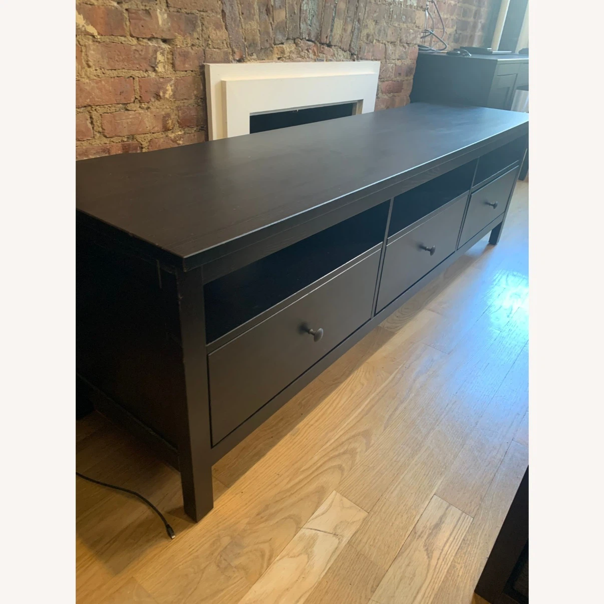 IKEA HEMNES TV Stand, Black-Brown - photo 2