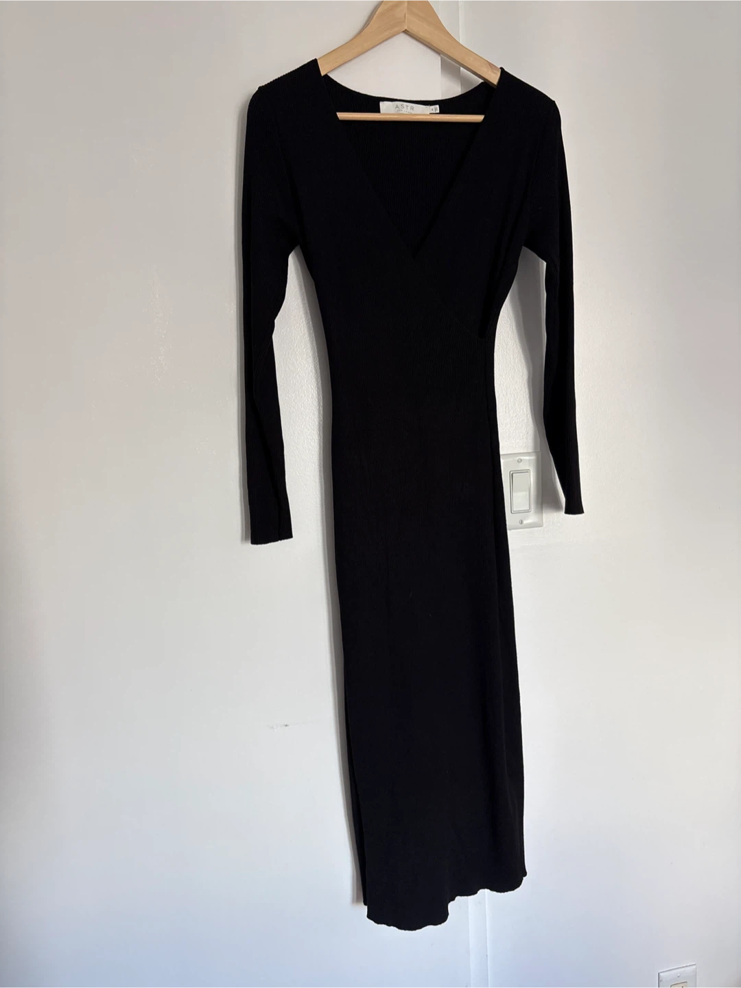 ASTR The Label Black Long Sleeve Wrap Dress - photo 2