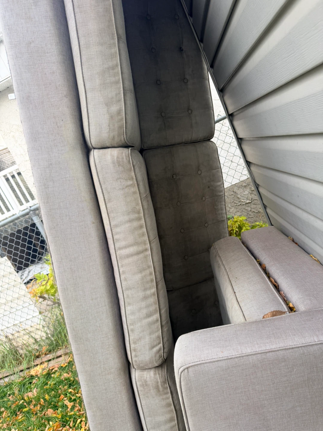 Light Grey Fabric Sofa