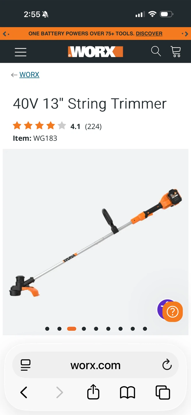 Ultra-Lightweight 40V Cordless String Trimmer Brand New in Box - photo 2