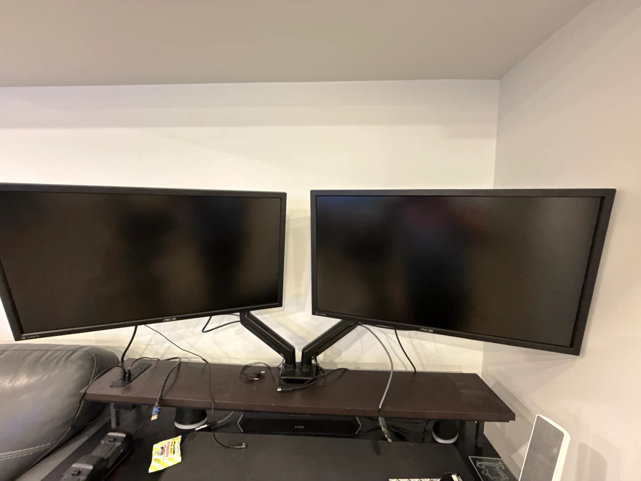 2× ASUS 24” Monitors + Dual Arm Mount - photo 2