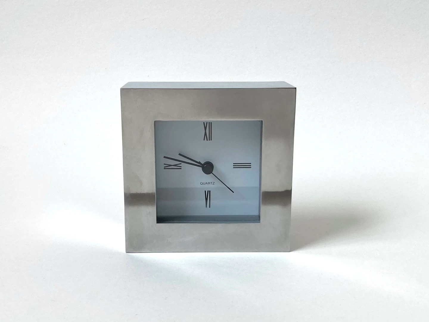 Vintage Dansk Square Cast Aluminum Quartz Clock - New In Box - photo 3