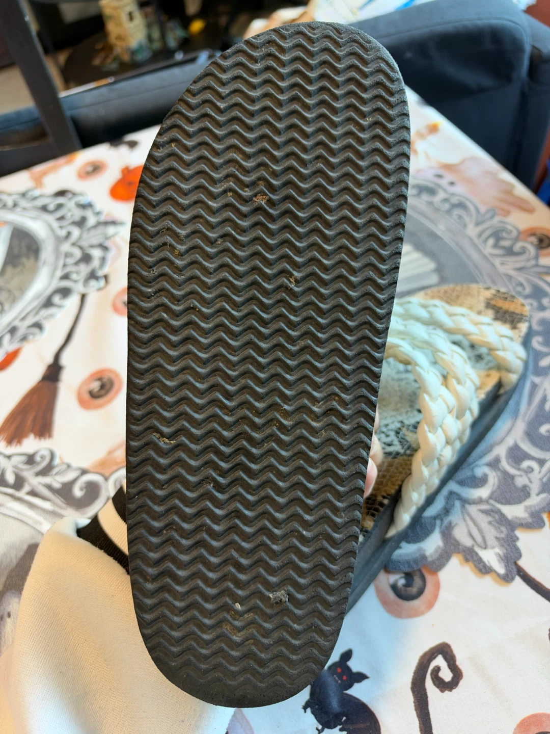 Leather Braided Platform Slides, Size 10 - photo 4