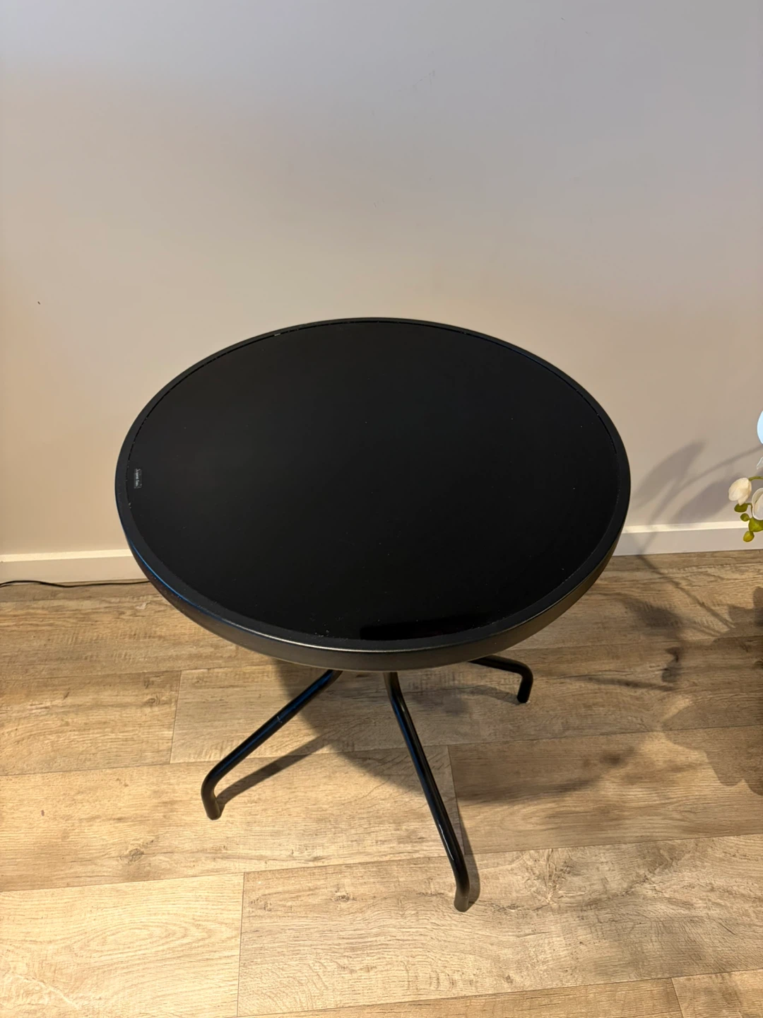 Black Round Side Table