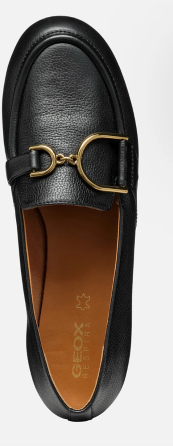 Geox  Palmaria Loafers, Black Leather Size 6 - photo 2
