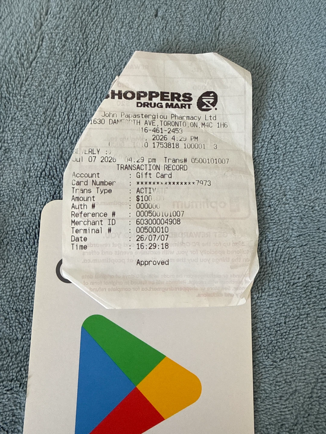 3 x $100 Google Play Gift Cards - photo 4