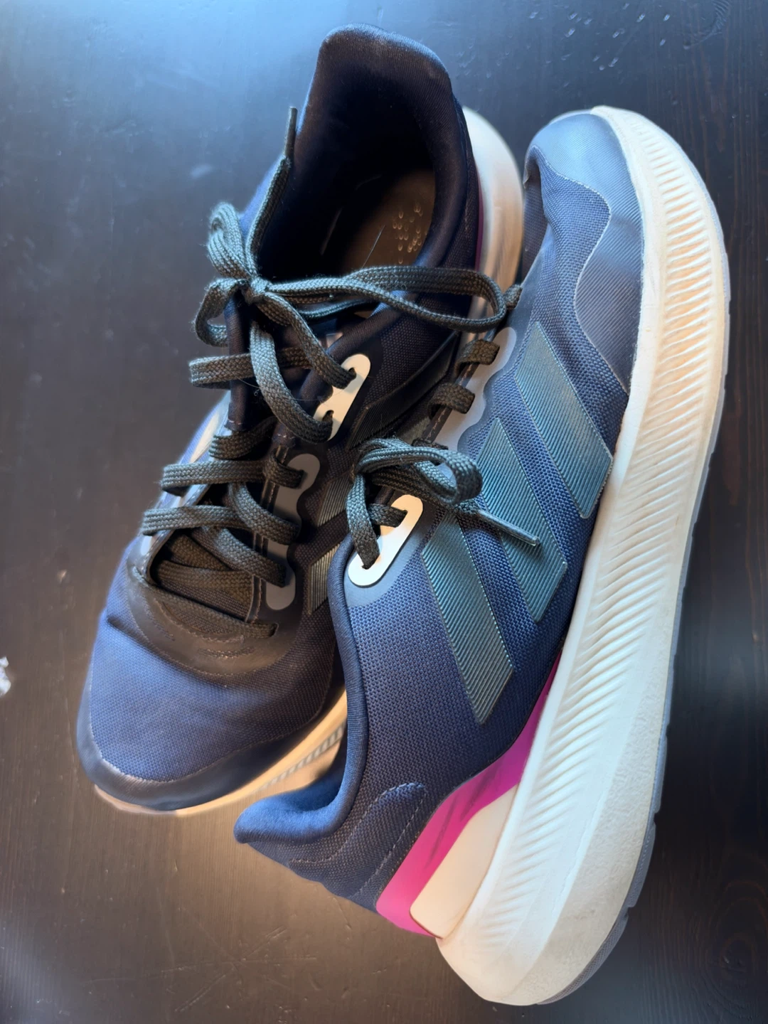 Adidas Runfalcon 3 Running Shoes, Navy & Pink, US 9.5