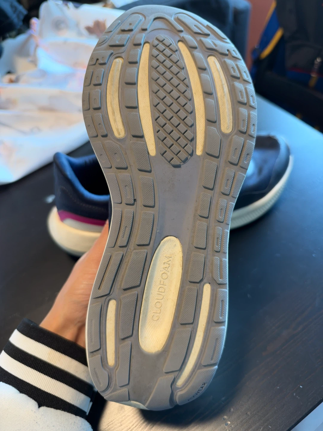 Adidas Runfalcon 3 Running Shoes, Navy & Pink, US 9.5 - photo 4